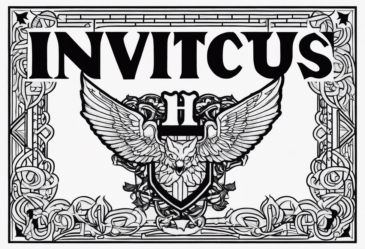 The word INVICTUS in all caps. tattoo idea