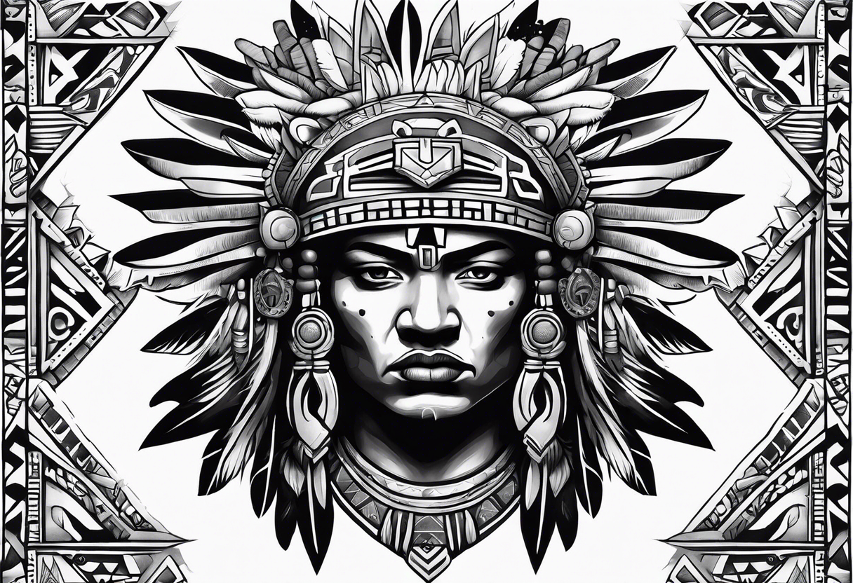 Aztec,gangster, pride tattoo idea