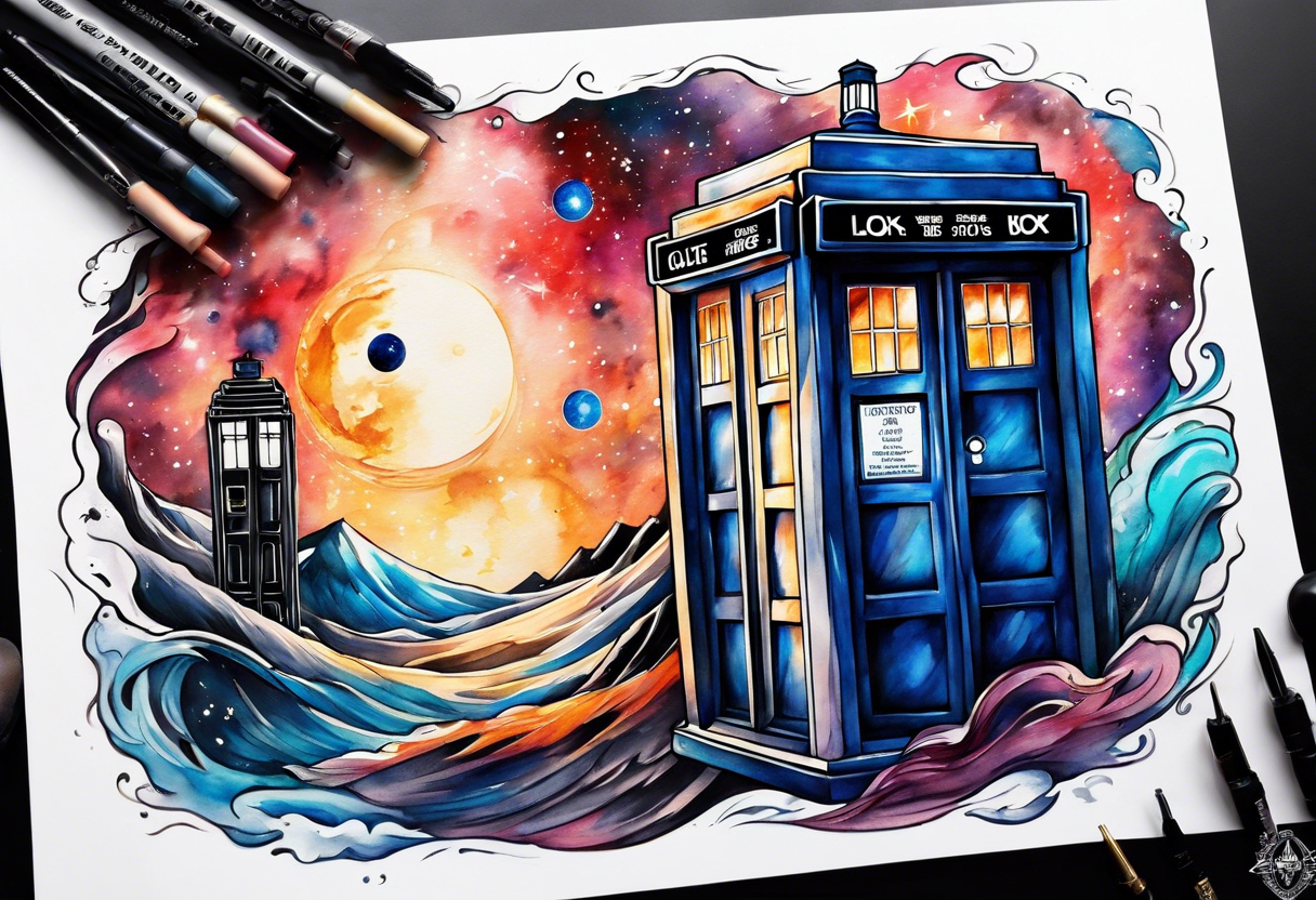 Star fighters and tardis tattoo idea