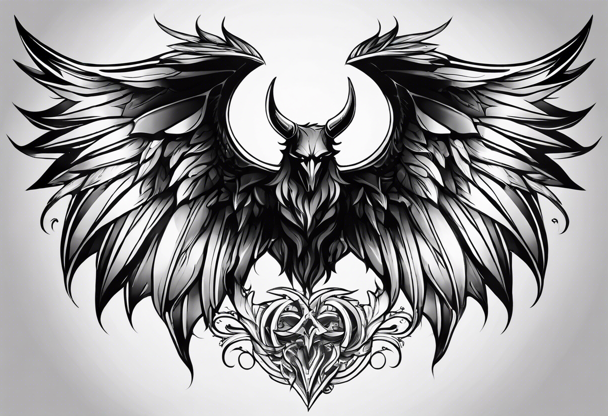 devil wing tattoo idea