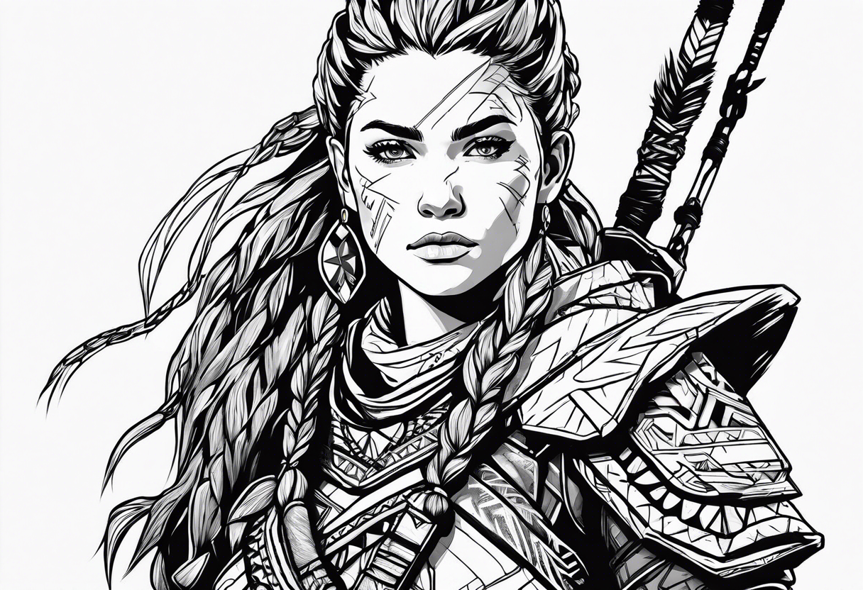 horizon zero dawn aloy mini tattoo idea