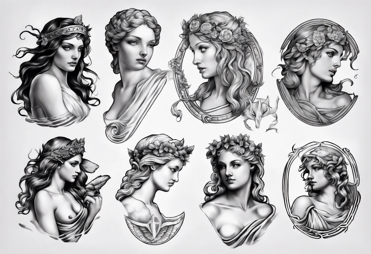 Aphrodite Goddess of Love Tattoo Design Download High Resolution Digital  Art PNG Transparent Background Printable SVG Tattoo Stencil - Etsy