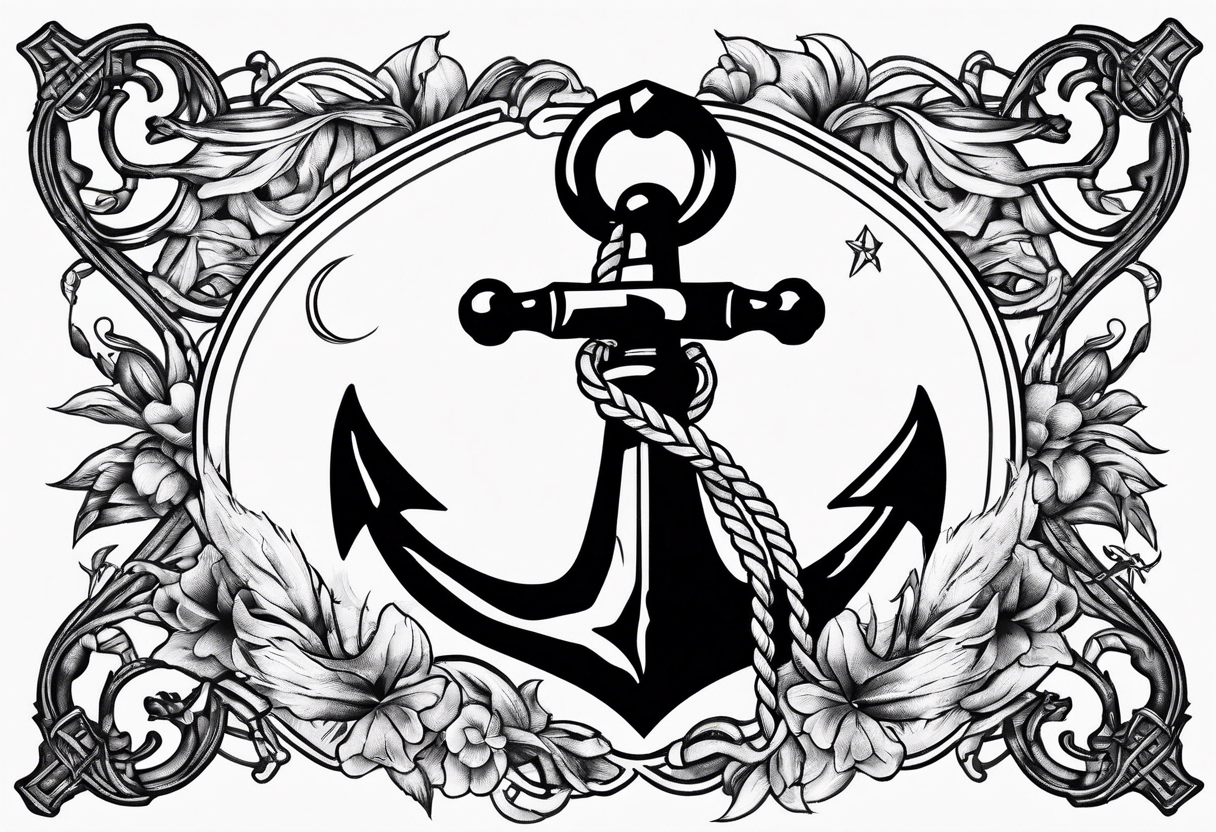 Sailor tattoo of two crossed anchors tattoo idea