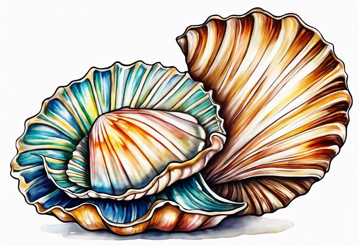 Seashell line art hi-res stock photography and images - Alamy