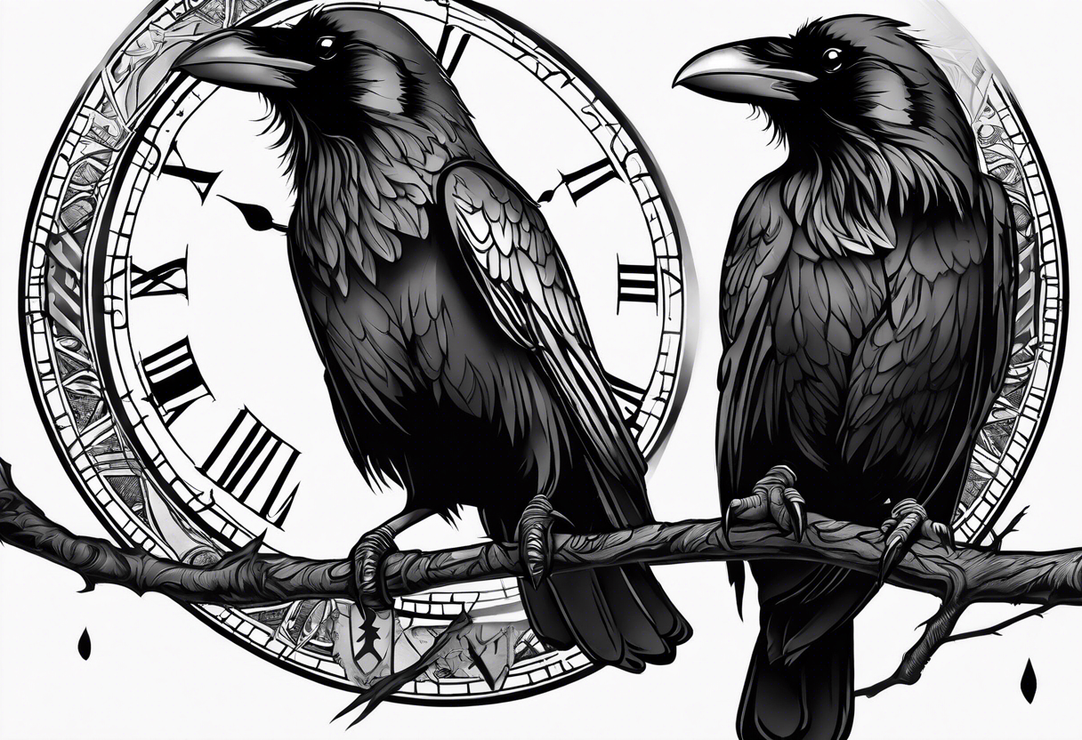 raven perched
roman numeral seven
Omnia Urunt tattoo idea