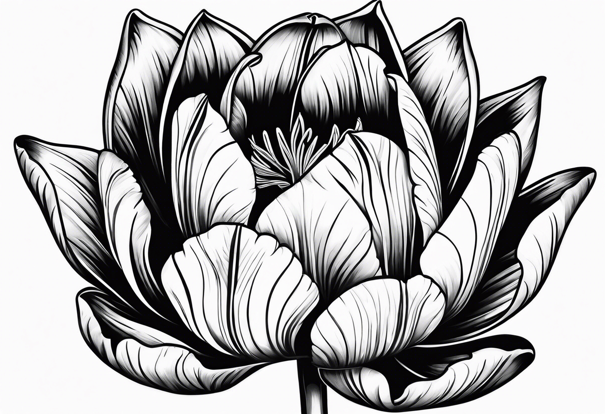 One tulip tattoo idea