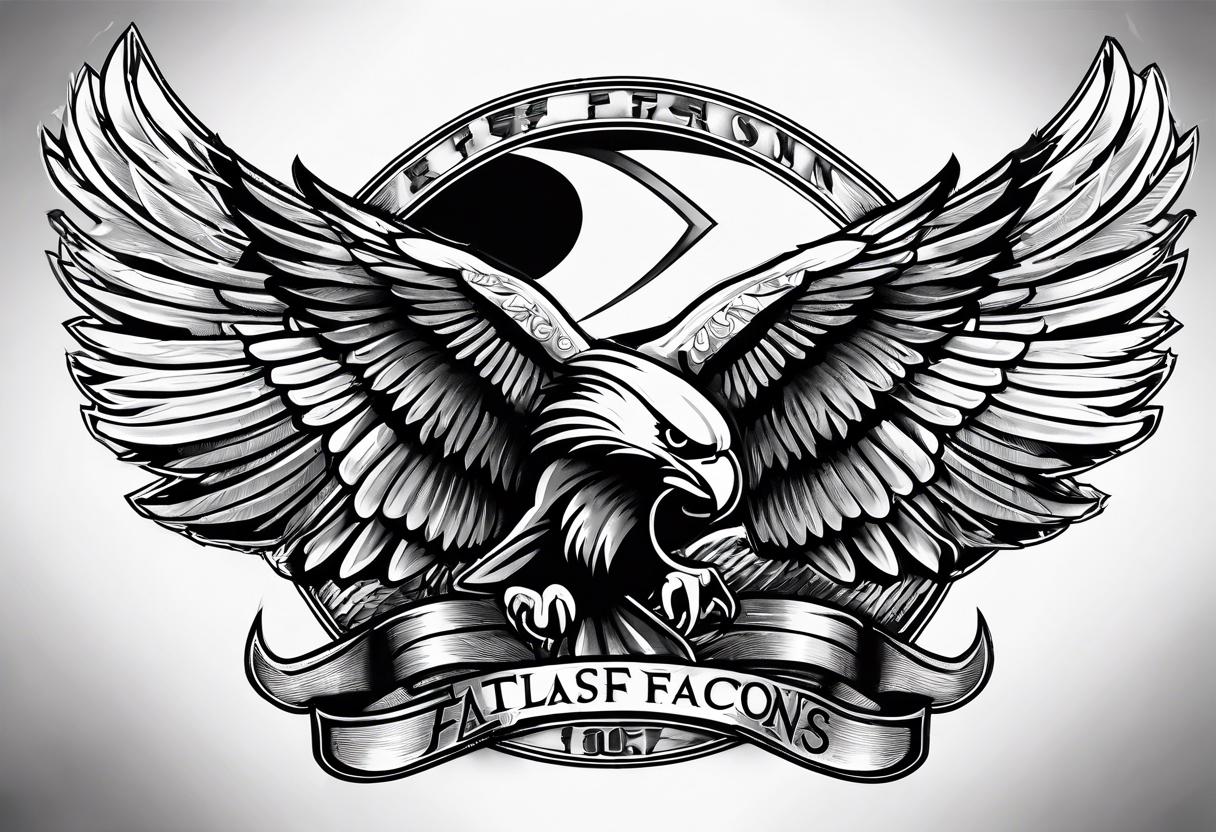 half sleeve with atlanta falcons, one piece, air force tattoo idea