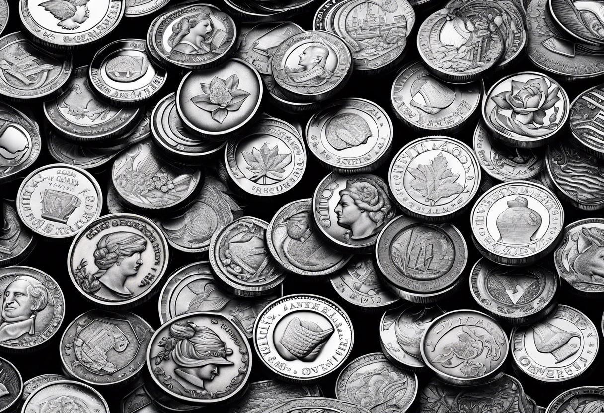 US Currency coins tattoo idea