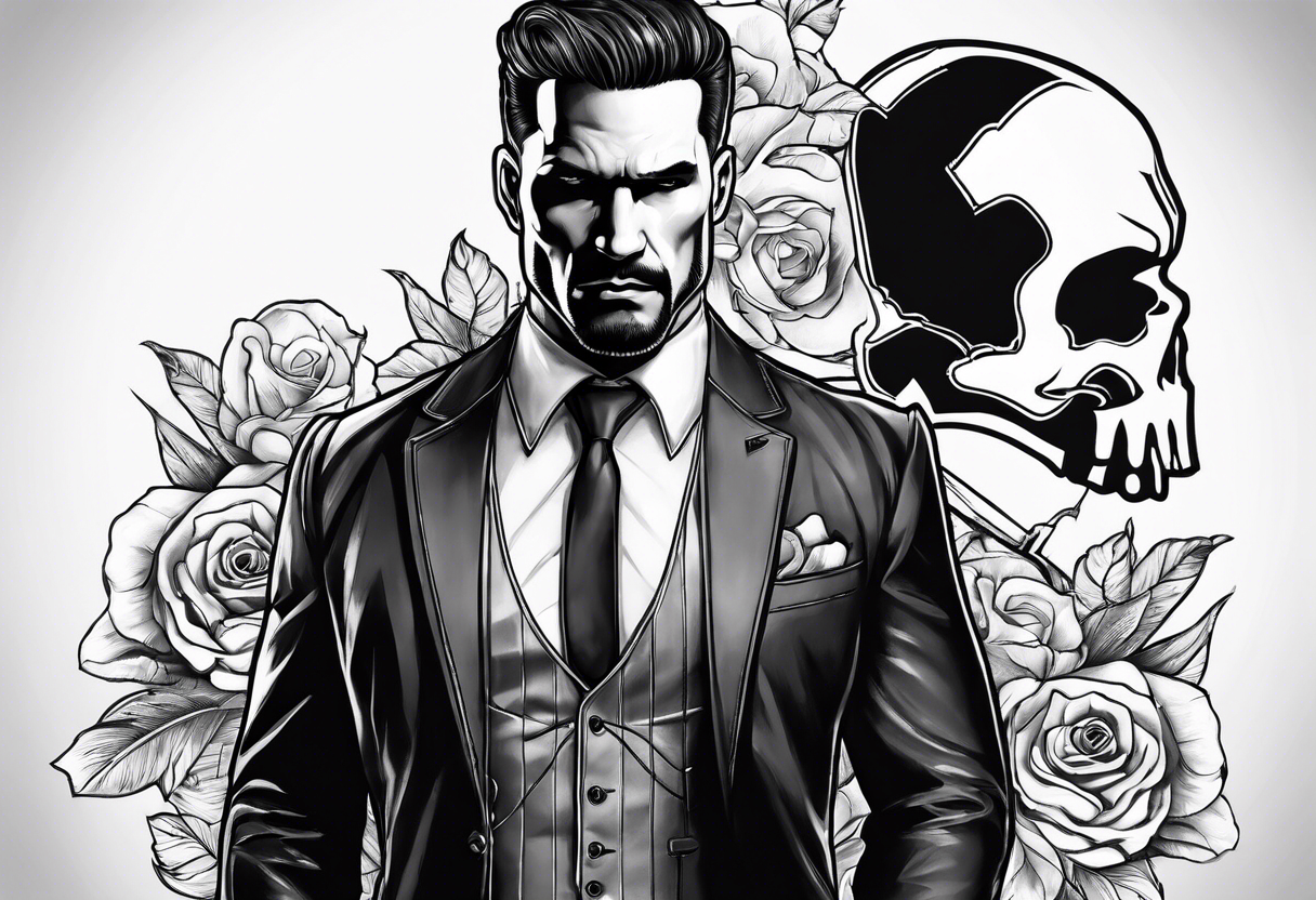 Manners Maketh Man with Punisher emblem tattoo idea