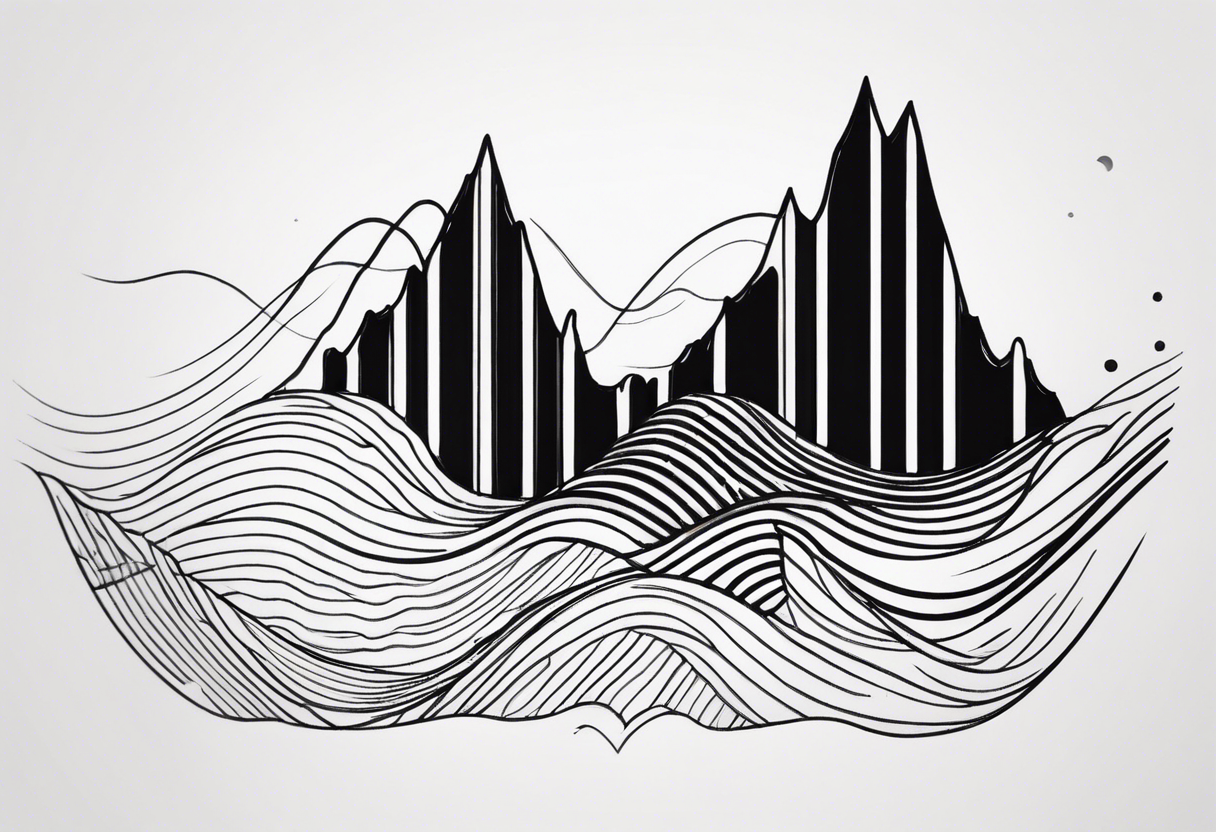 sound wave spectrum tattoo idea