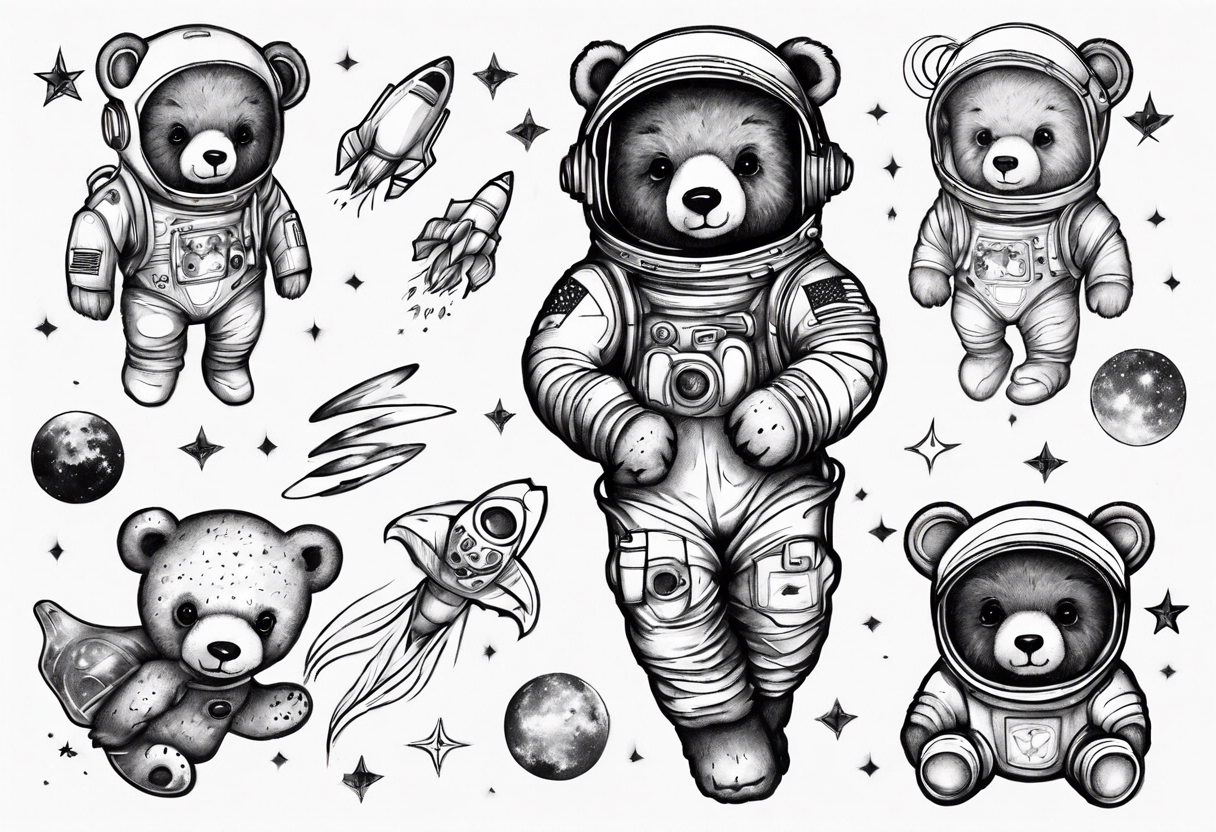 Astronaut Temporary Tattoo - Set of 3 – Little Tattoos