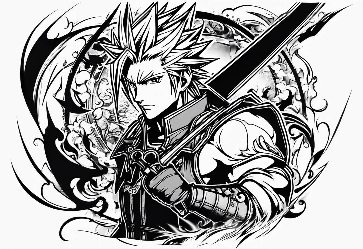 Final Fantasy Cloud Strife tattoo idea