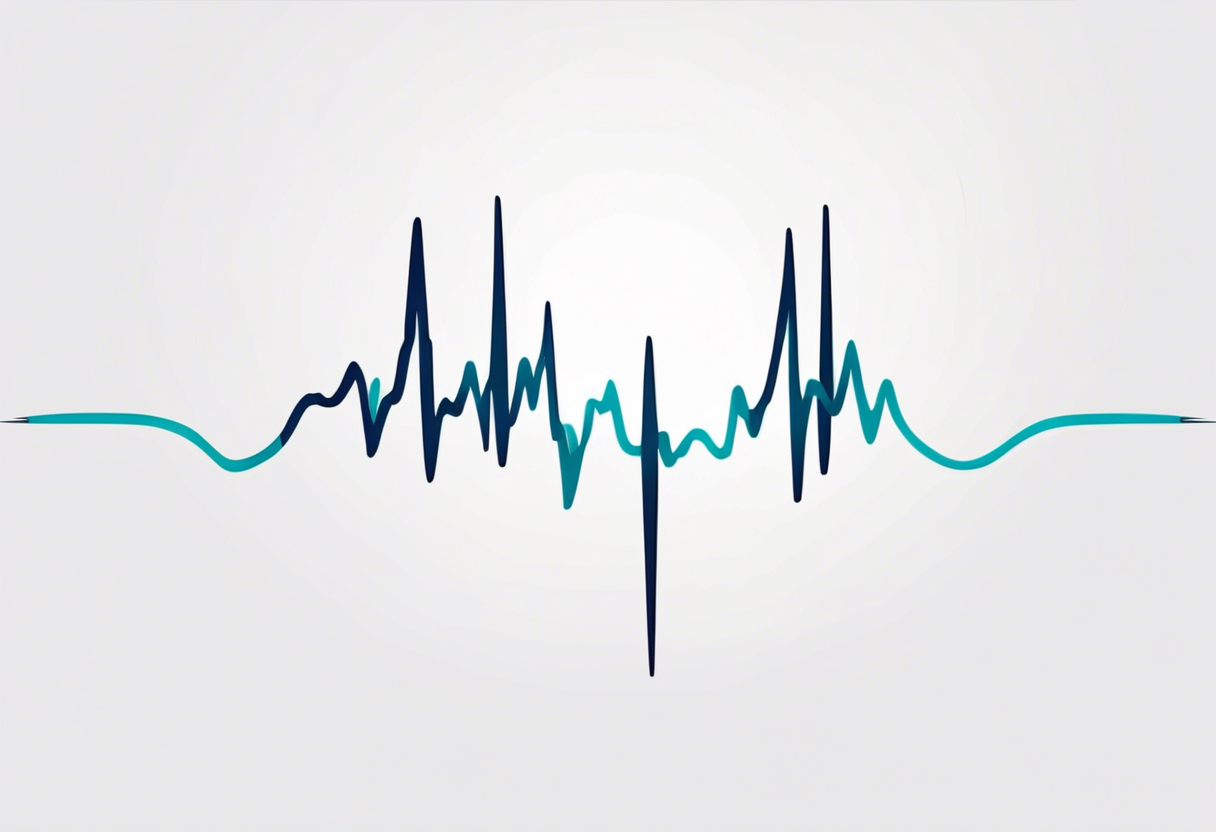 heartbeat waveform tattoo idea