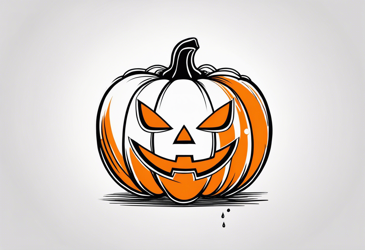 pumpkin halloween tattoo idea