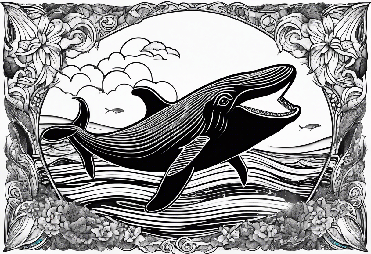 Breaching whale Maui tattoo idea