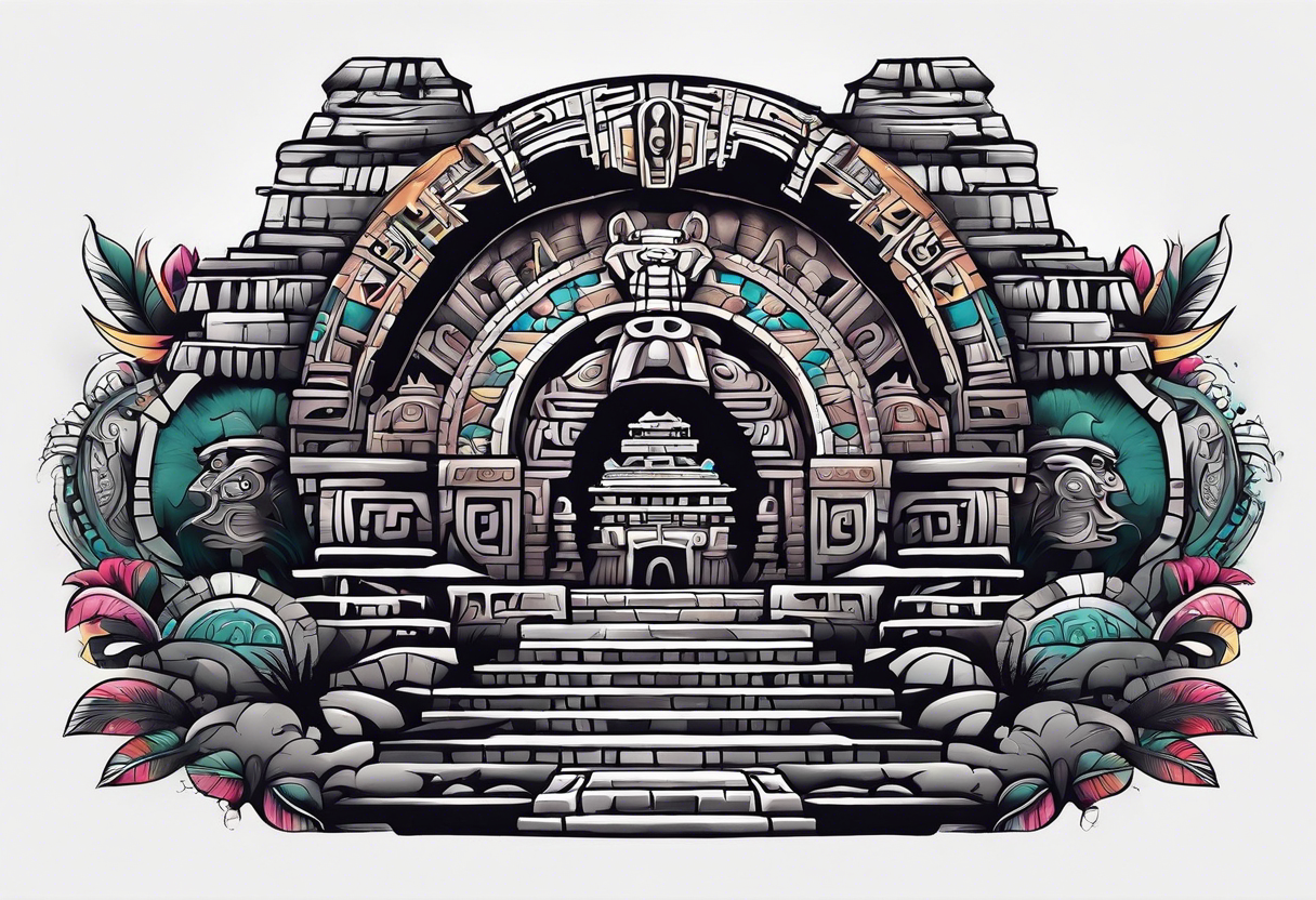 Mayan cave tattoo idea