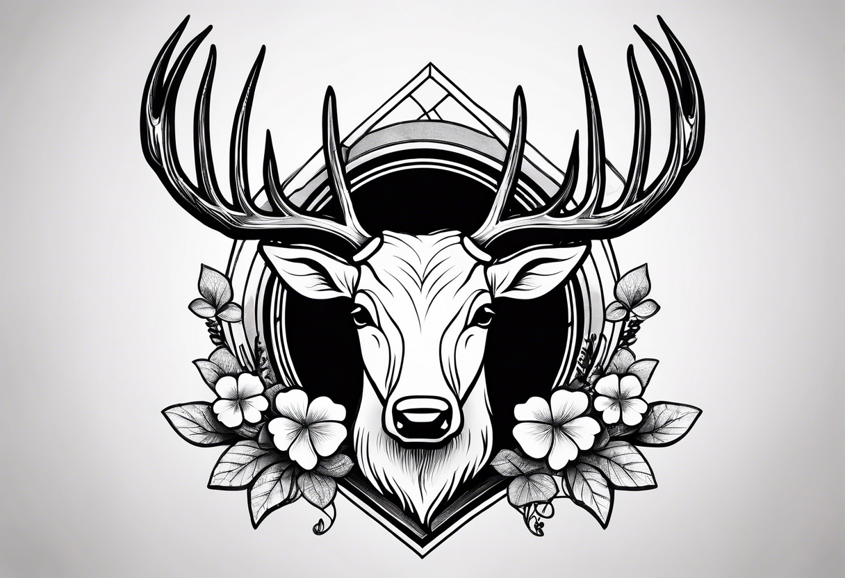 set of antlers and shamrock, labeled My Pride & Joy tattoo idea