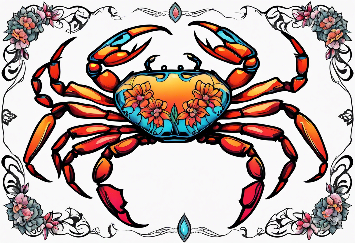 graphic vector illustration of abstract design tribal art red crab tattoo  32039230 Vector Art at Vecteezy