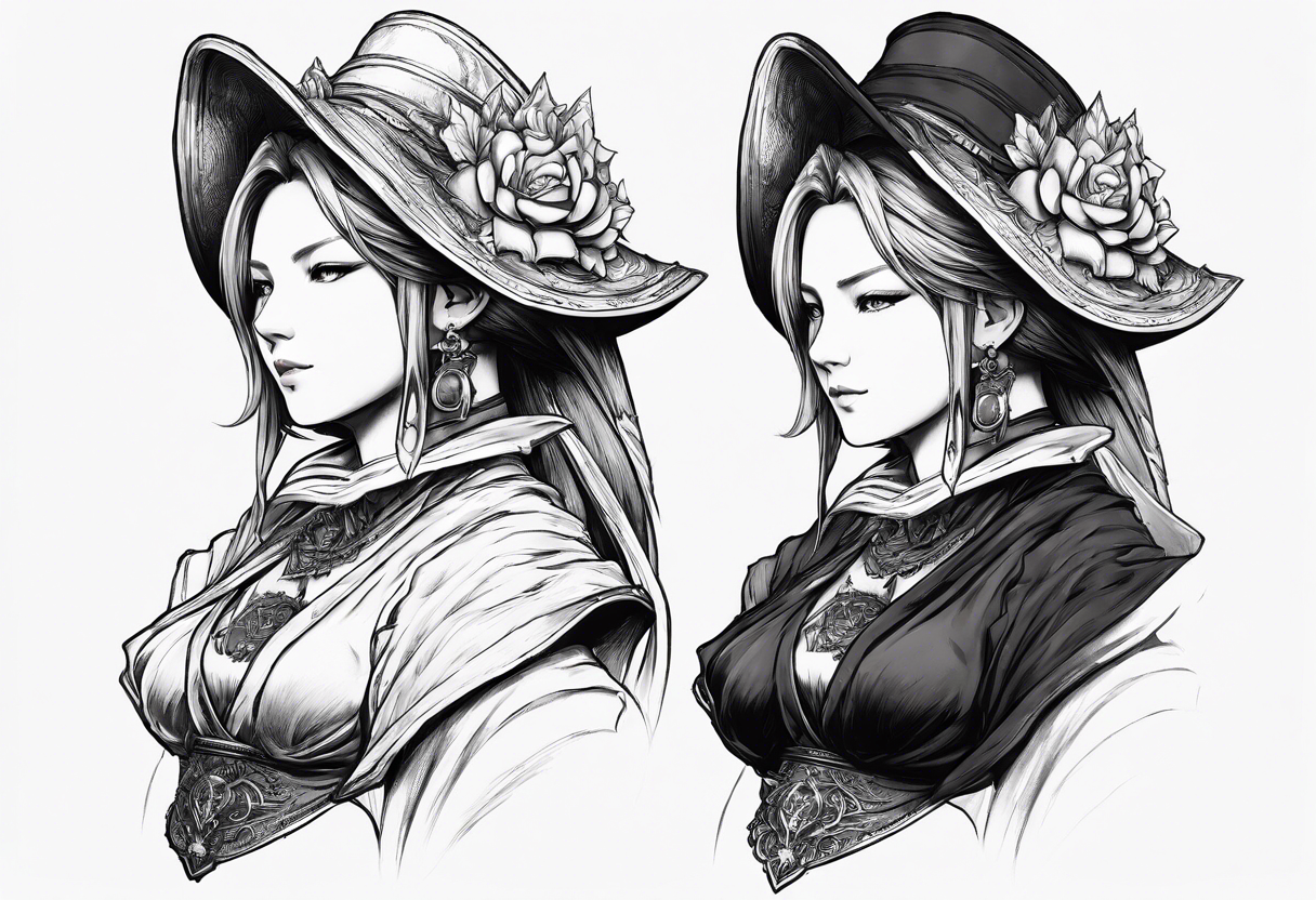 Beatrix from Final Fantasy 9 wielding Save the Queen tattoo idea