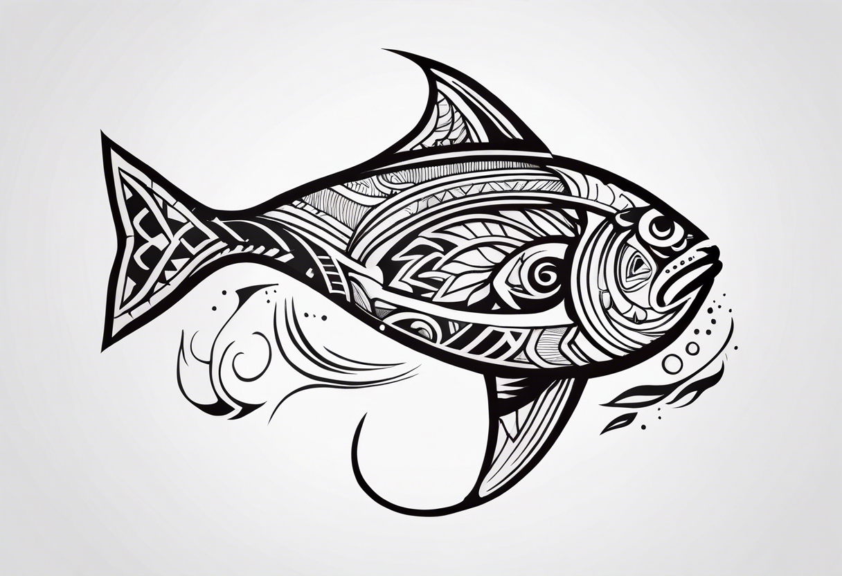 Polynesian fishing hook tattoo tattoo idea