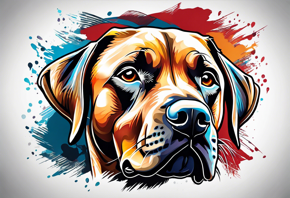 Dog Labrador like boxer tattoo idea