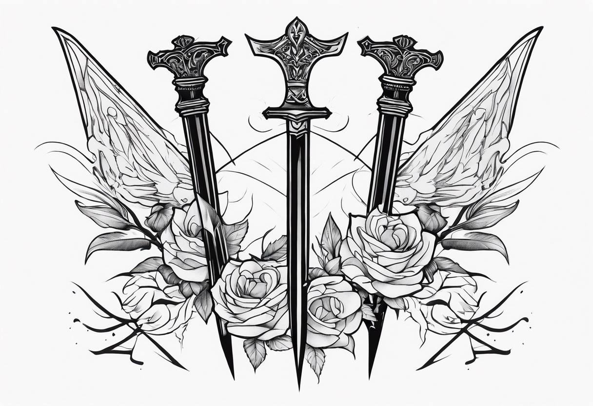 3 of swords tattoo idea