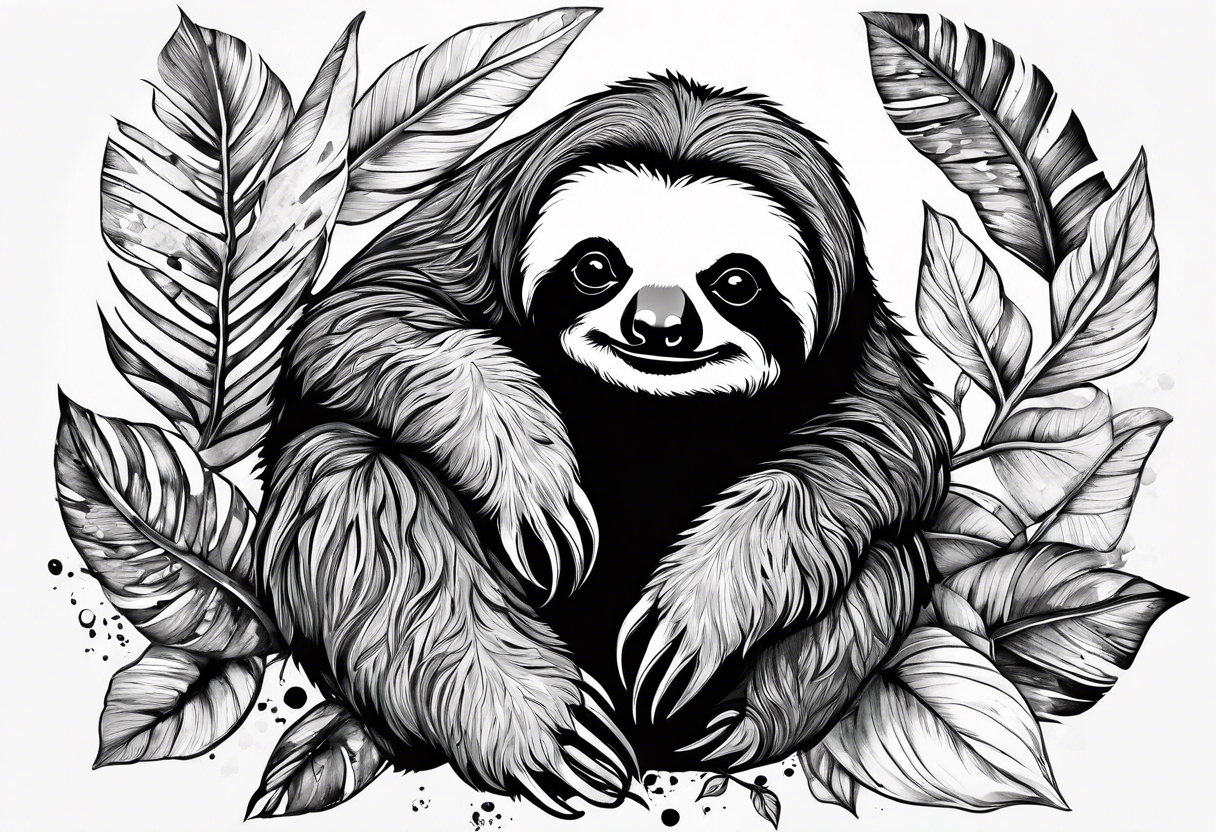 sloths funny tattoo idea