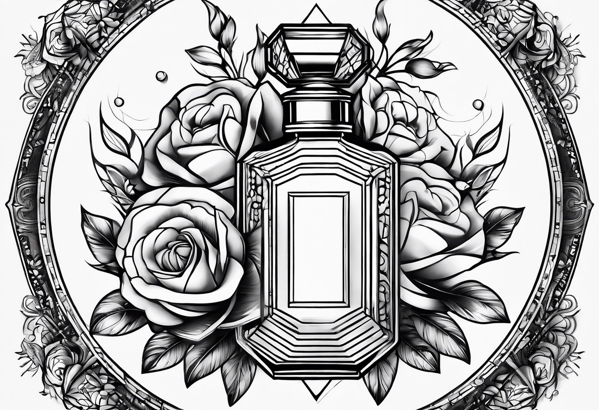 A perfume bottle tattoo idea