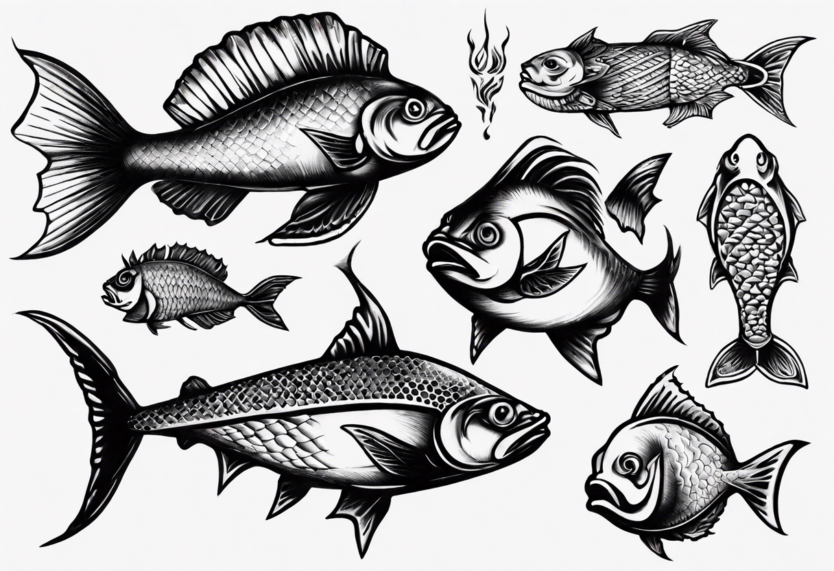 halb Mann halb Fisch tattoo idea