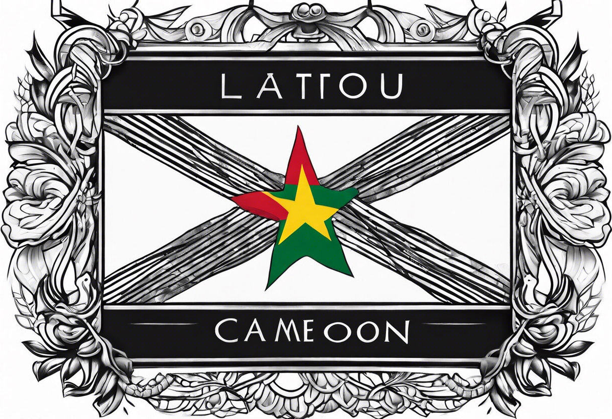 Cameroun flag tattoo idea