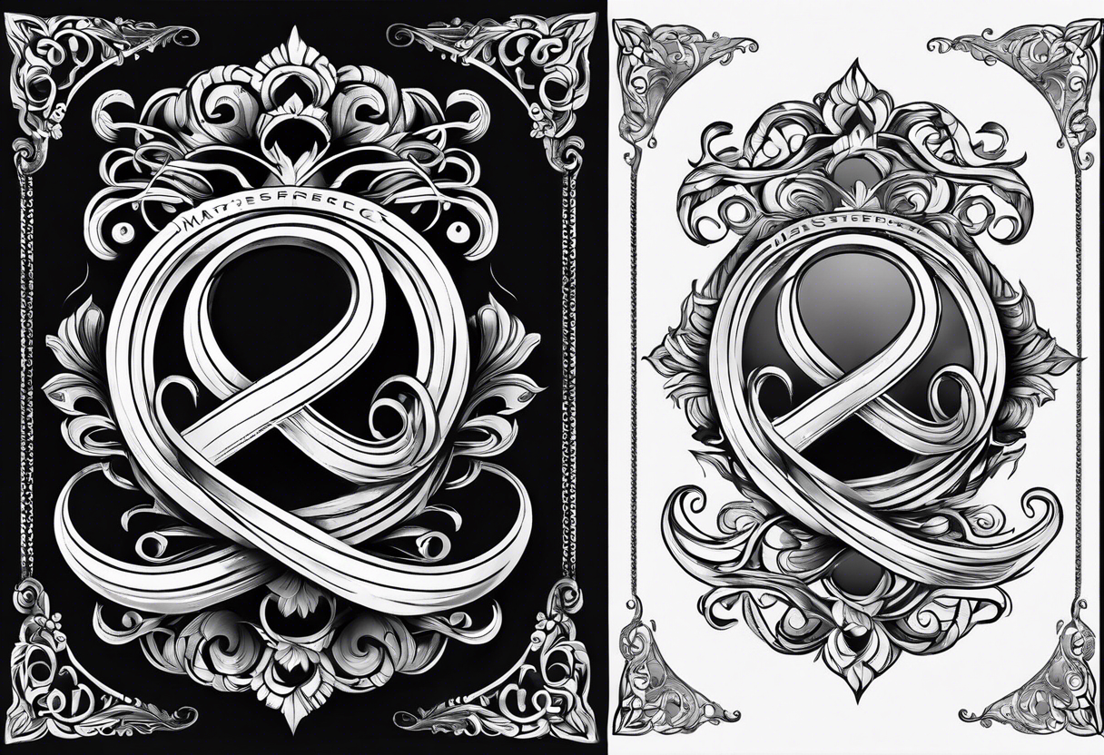 Infinity symbol with name tattoo idea