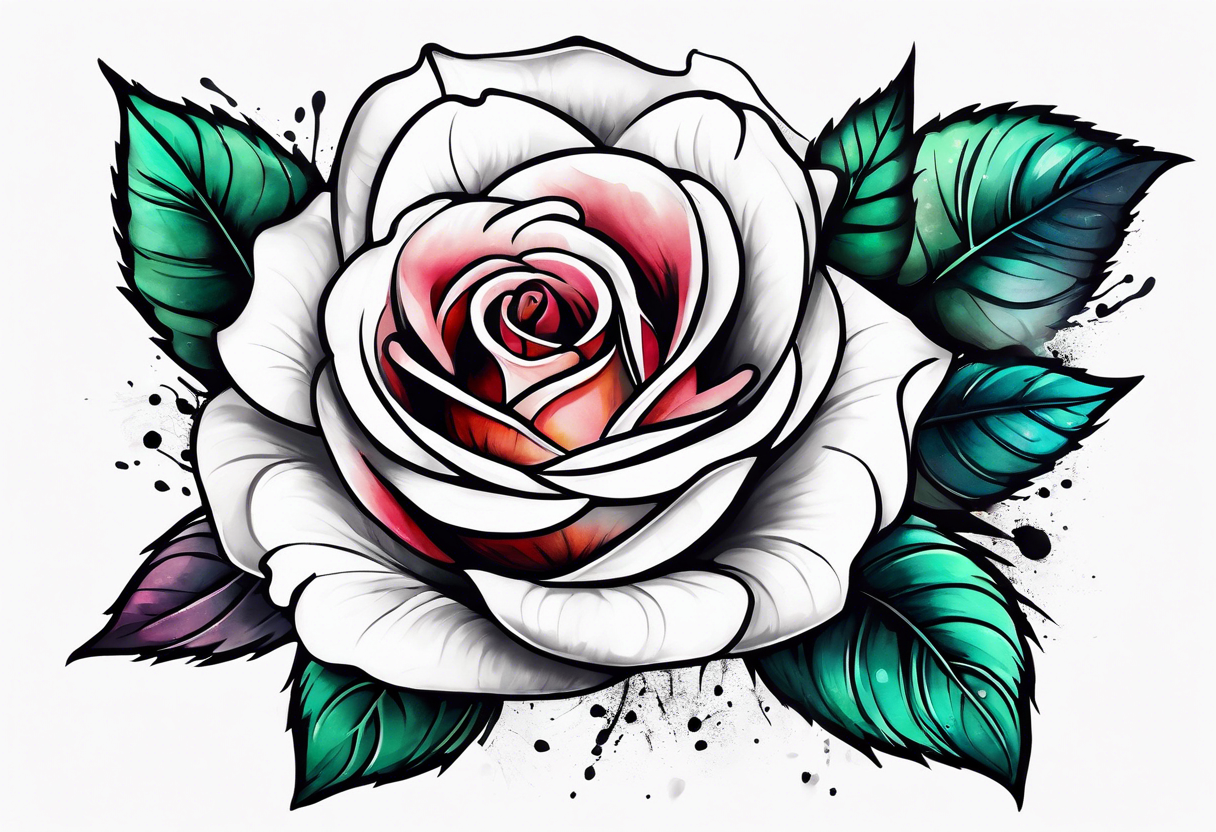 beautiful rose tattoo for buttcheek back upper thigh, streetstyle, urban, hip-hop,rap tattoo idea