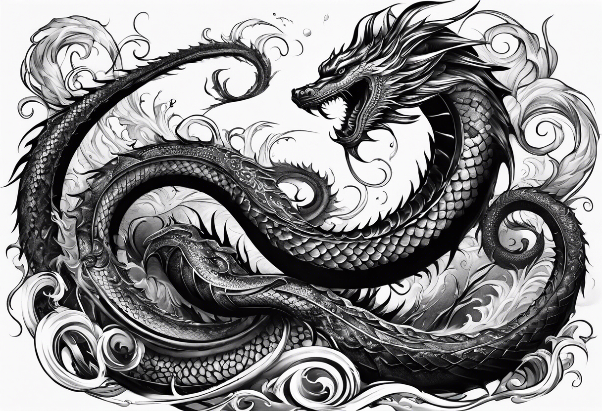 Leviathan serpent wrapped around my fore arm tattoo idea