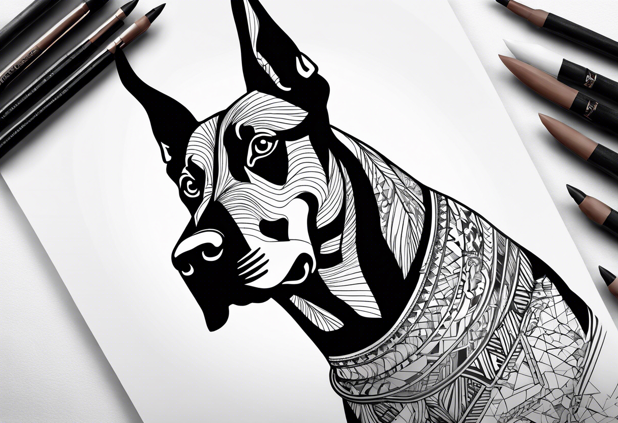 majestic dobermann tattoo idea