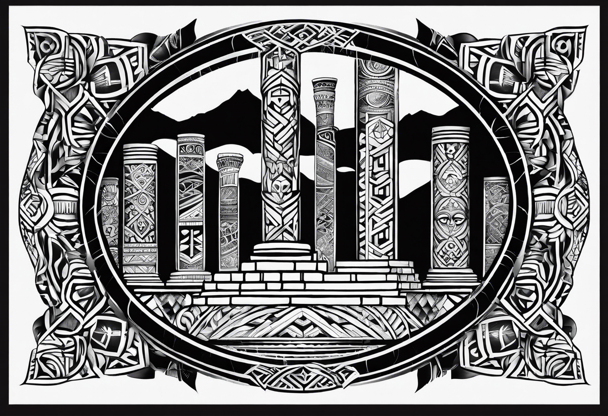 Croatiann tribal 
Giants Causeway 
Maori tattoo idea