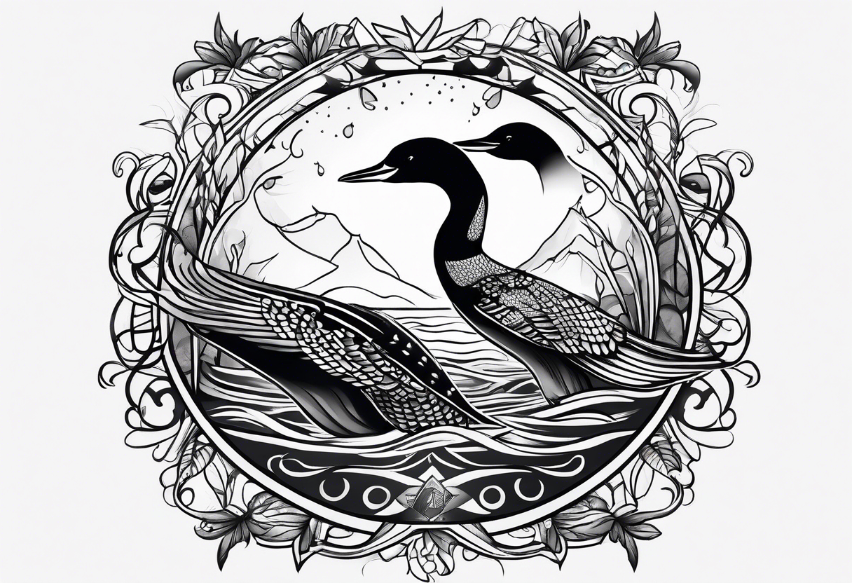 Loon dancing tattoo idea