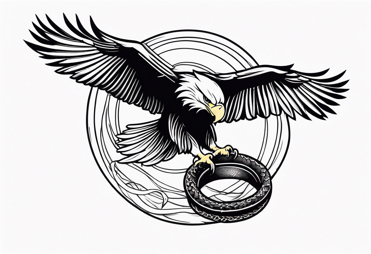 eagle carrying a snake tattoo idea