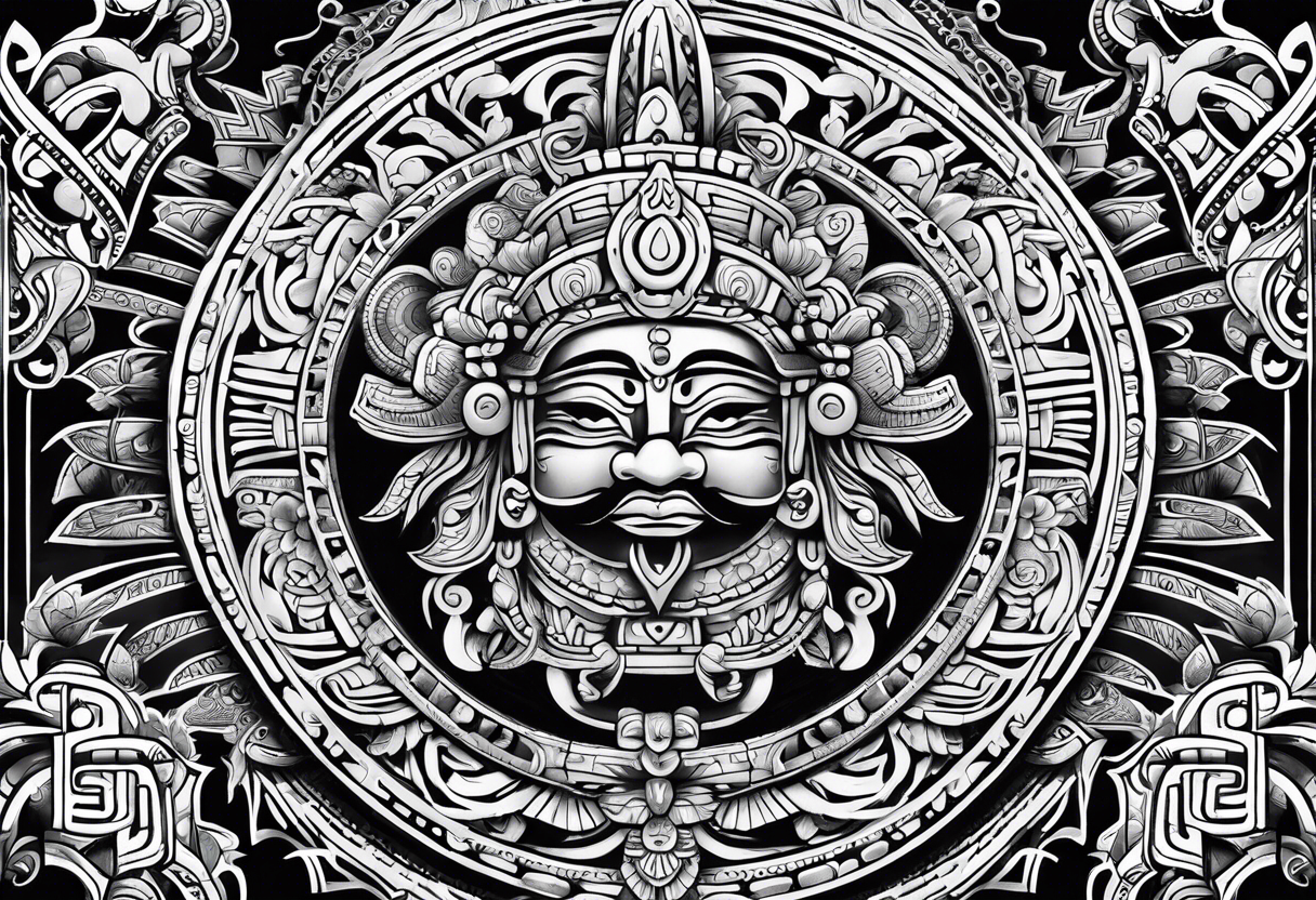 Mayan moon god tattoo idea