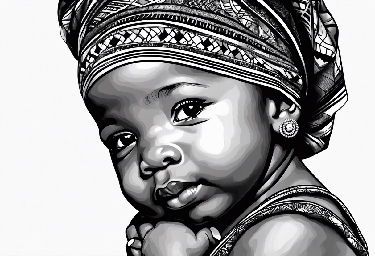 Africa America baby girl named My'Liah tattoo idea