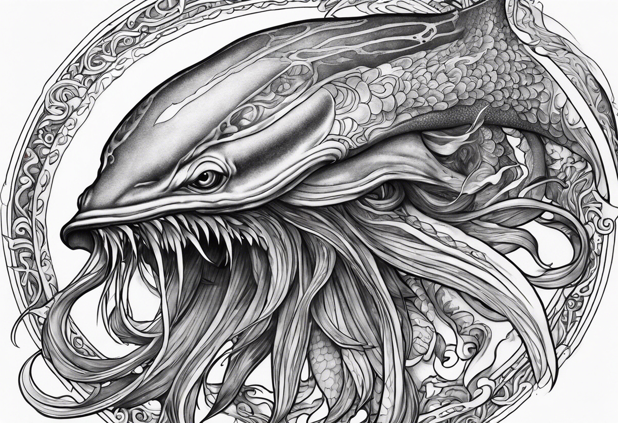 Giant squid tattoo idea