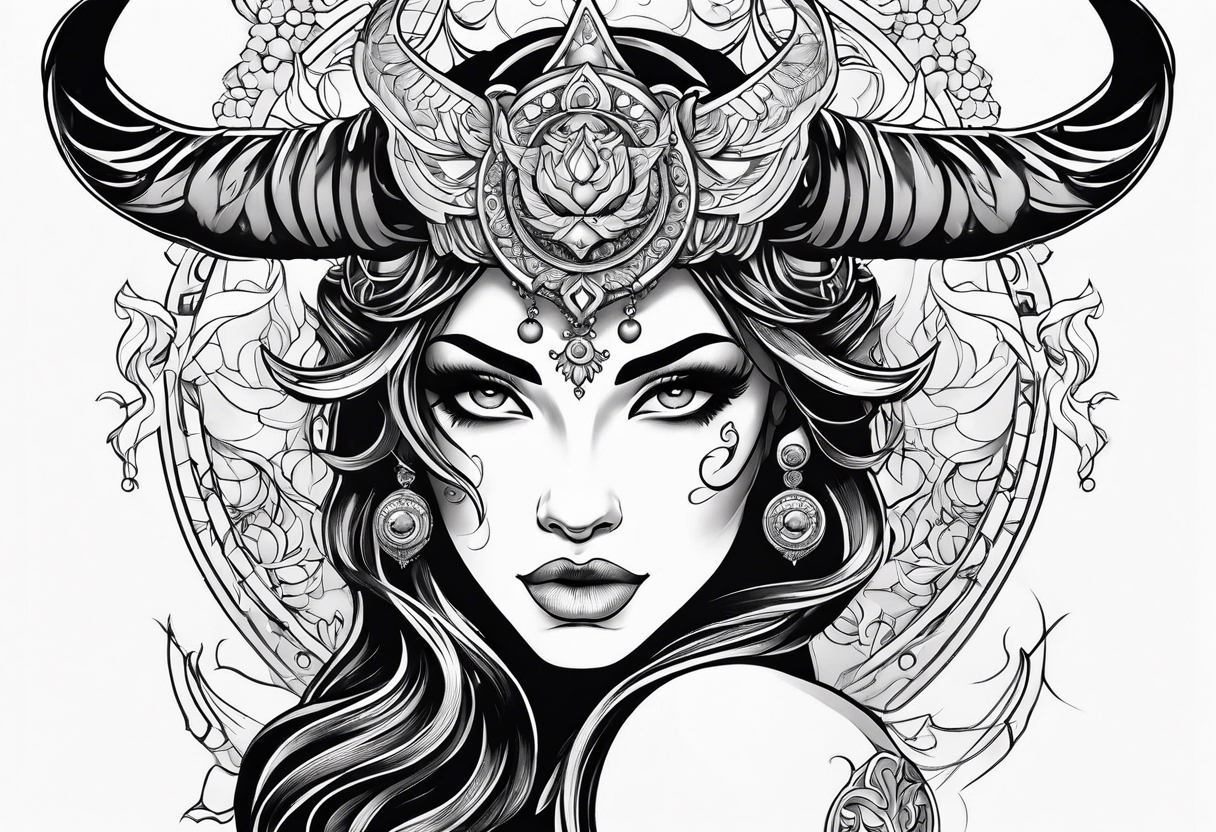 Taurus goddess tattoo idea