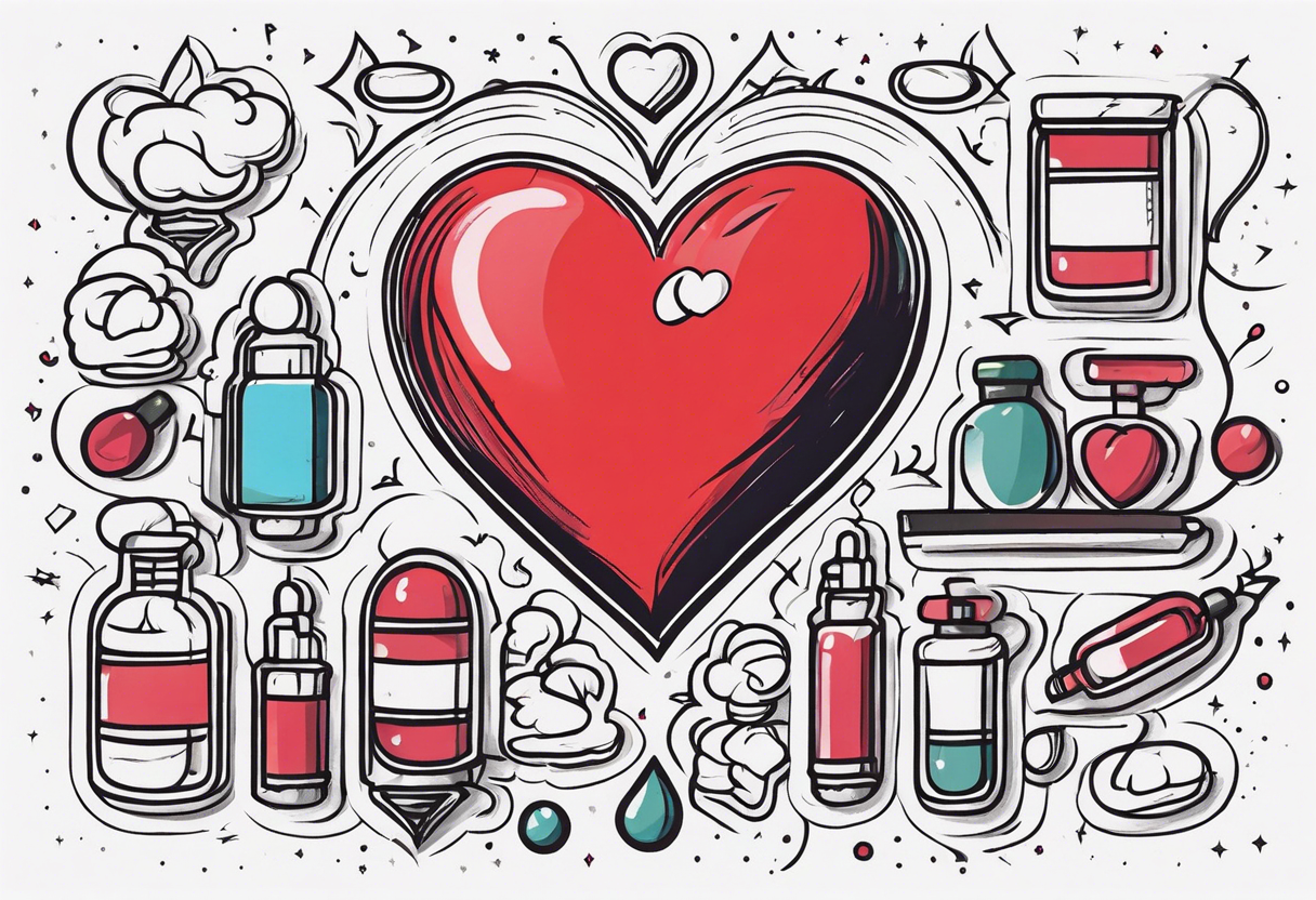 Heart Shaped Drugs tattoo idea