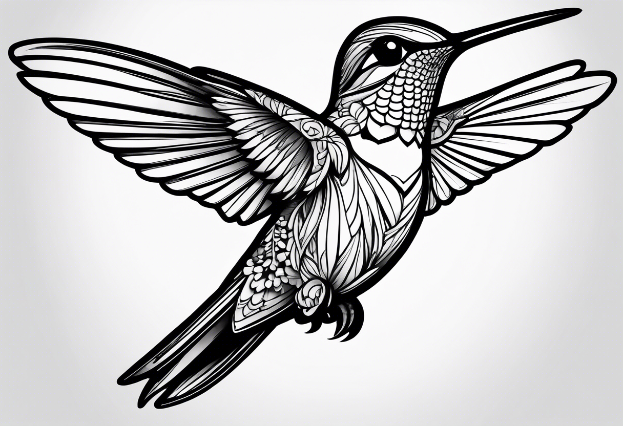 Small hummingbird tattoo idea