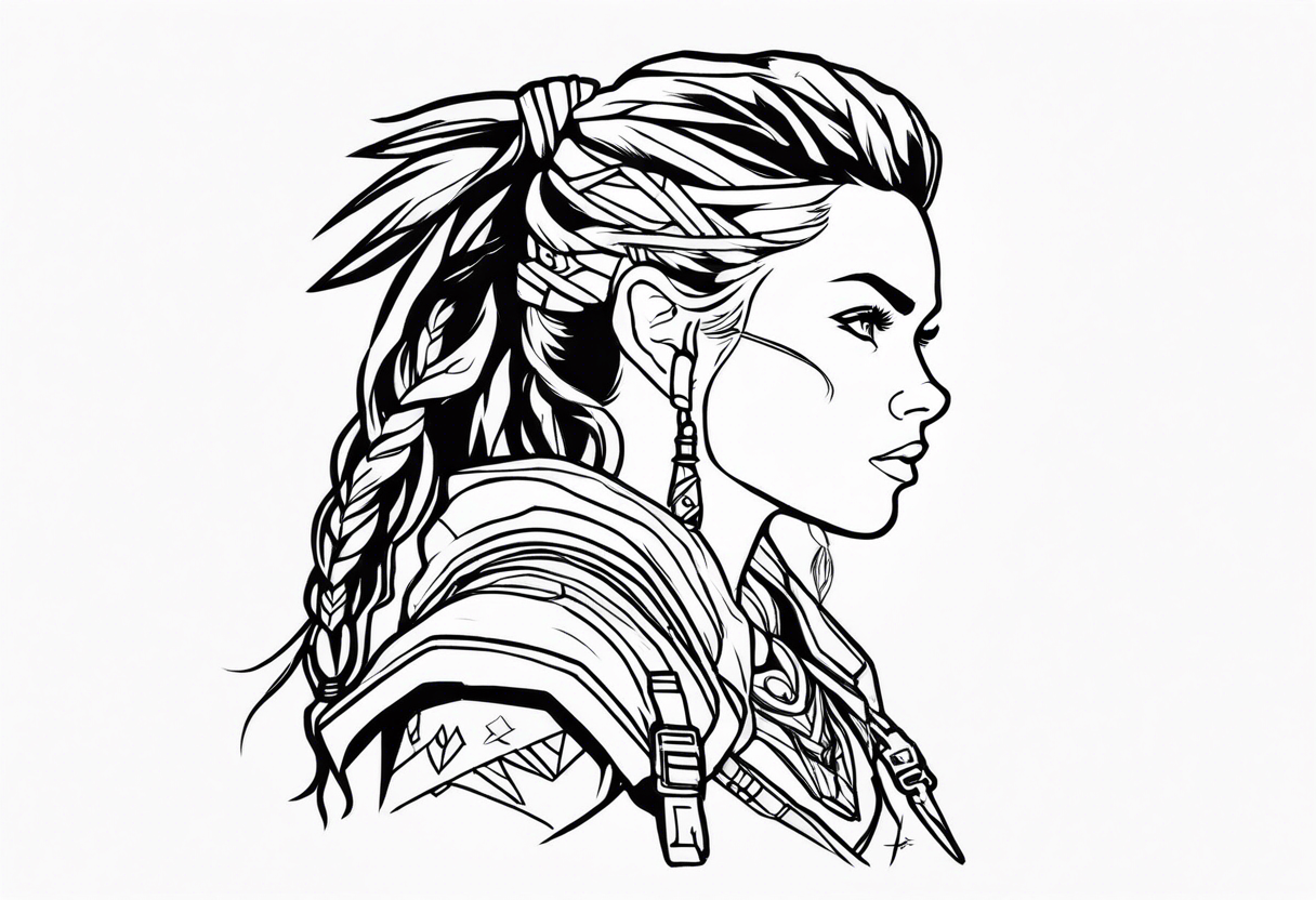 horizon zero dawn aloy mini tattoo idea