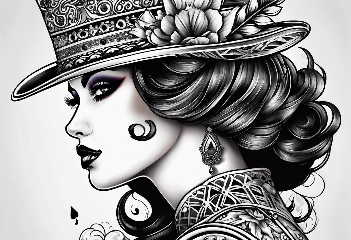 Latin Queen Of Spades hip tattoo tattoo idea