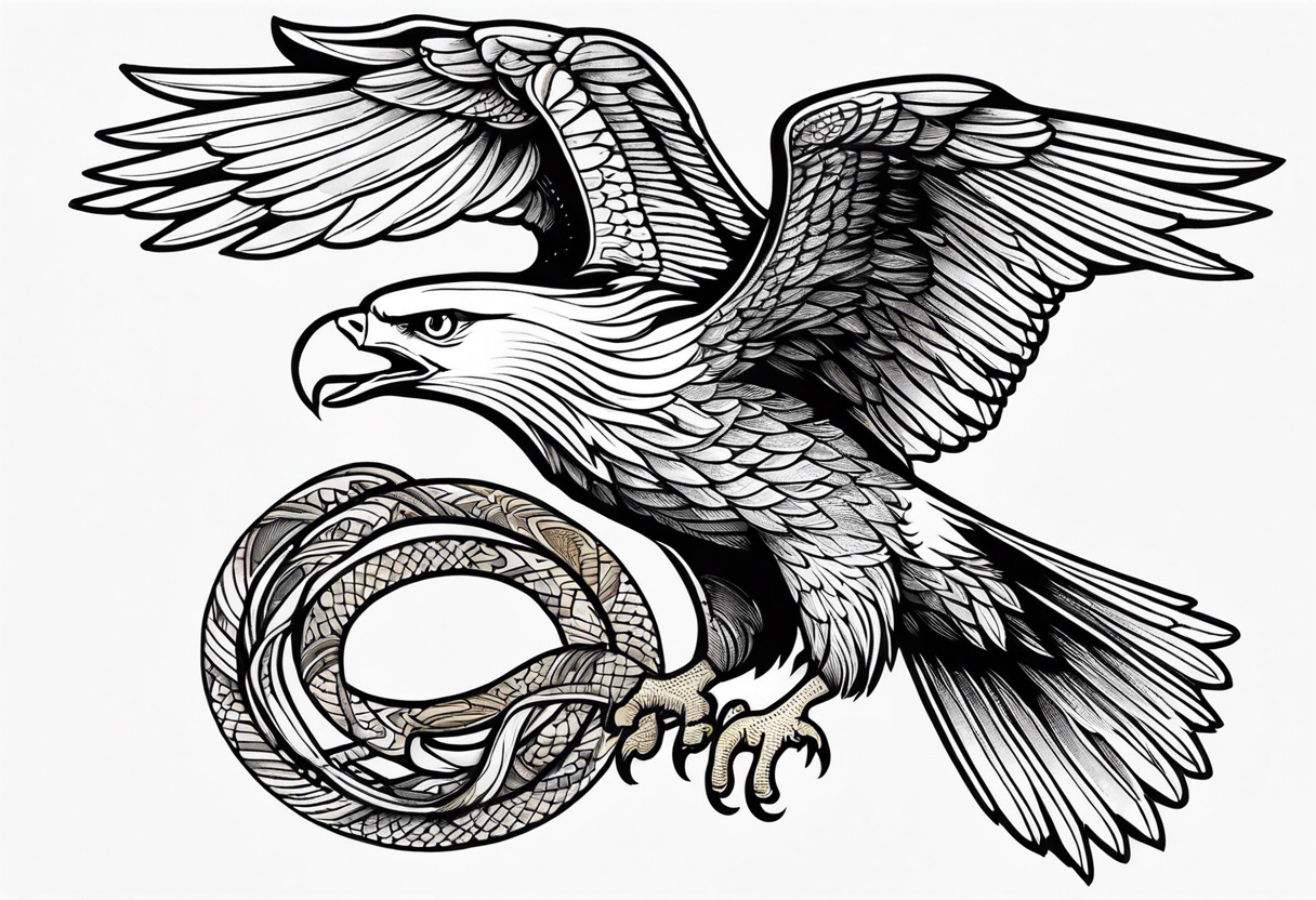 eagle carrying a snake tattoo idea