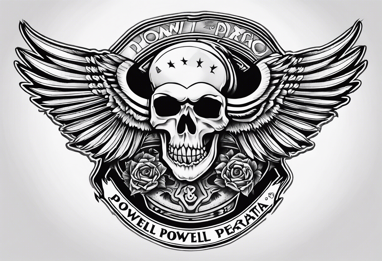 Skateboarding Powell Peralta logo tattoo idea