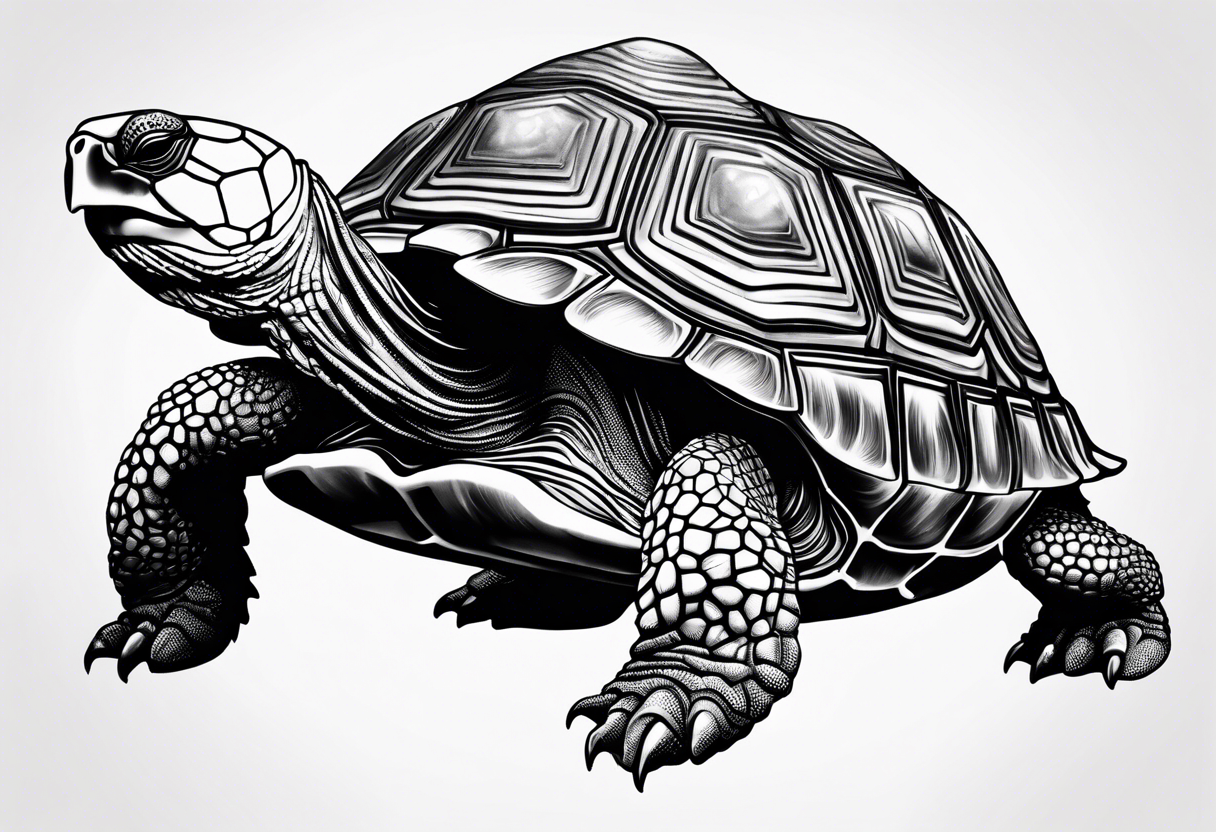 Side profile, tortoise tattoo idea