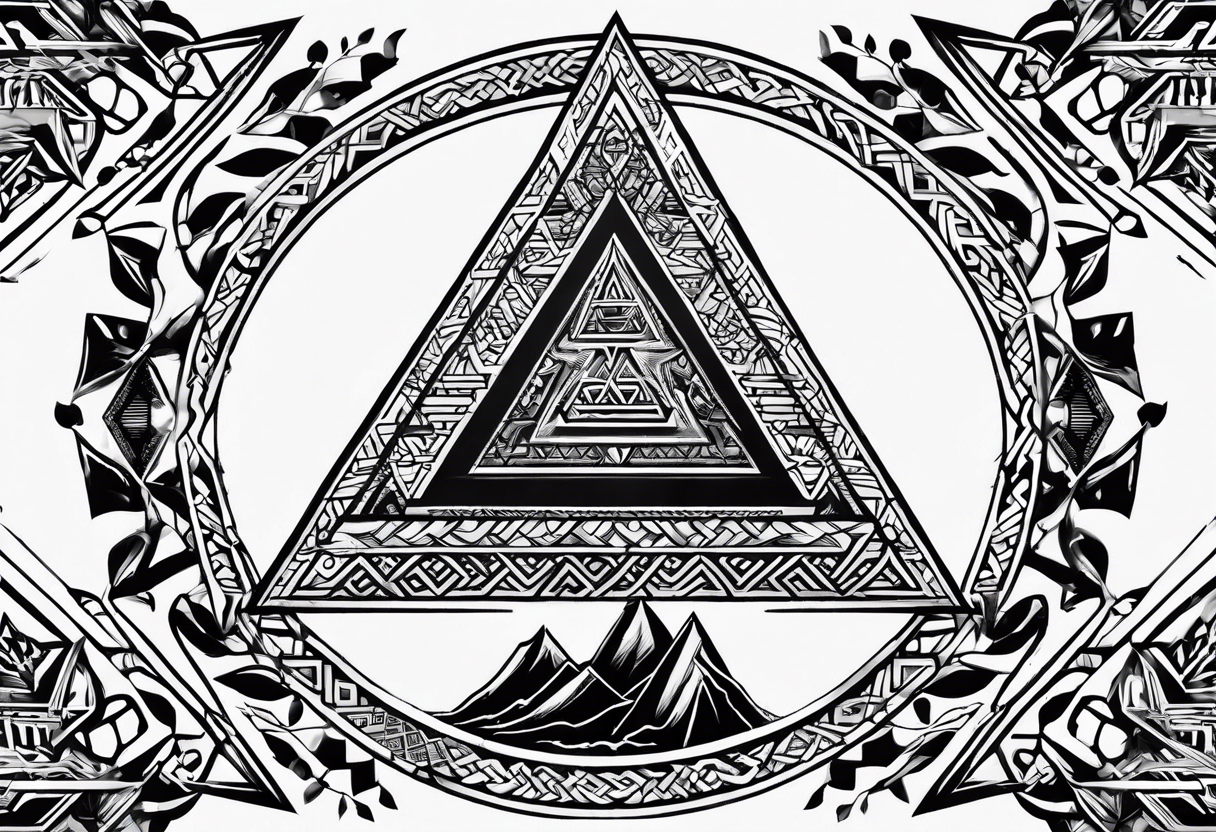 Valknut nordic yggdrasil tattoo idea