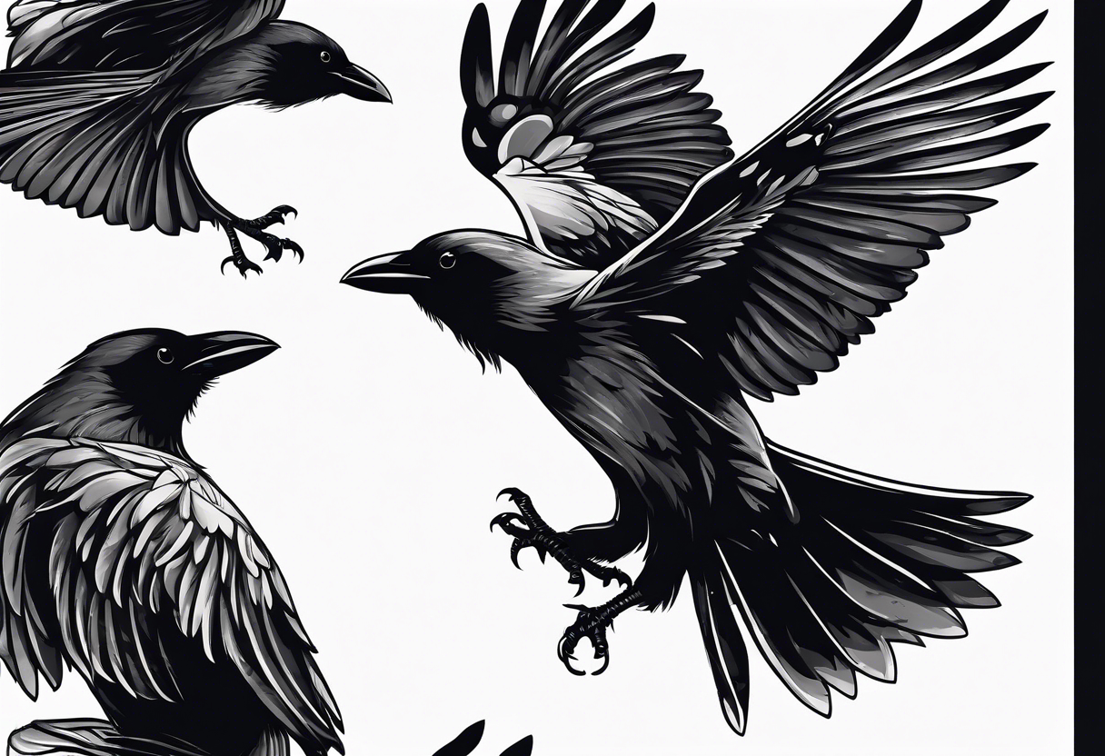 Crows Vector Clip Art Tattoo Design Bild Amr4cc Clipart - Crows Clipart -  Free Transparent PNG Clipart Images Download